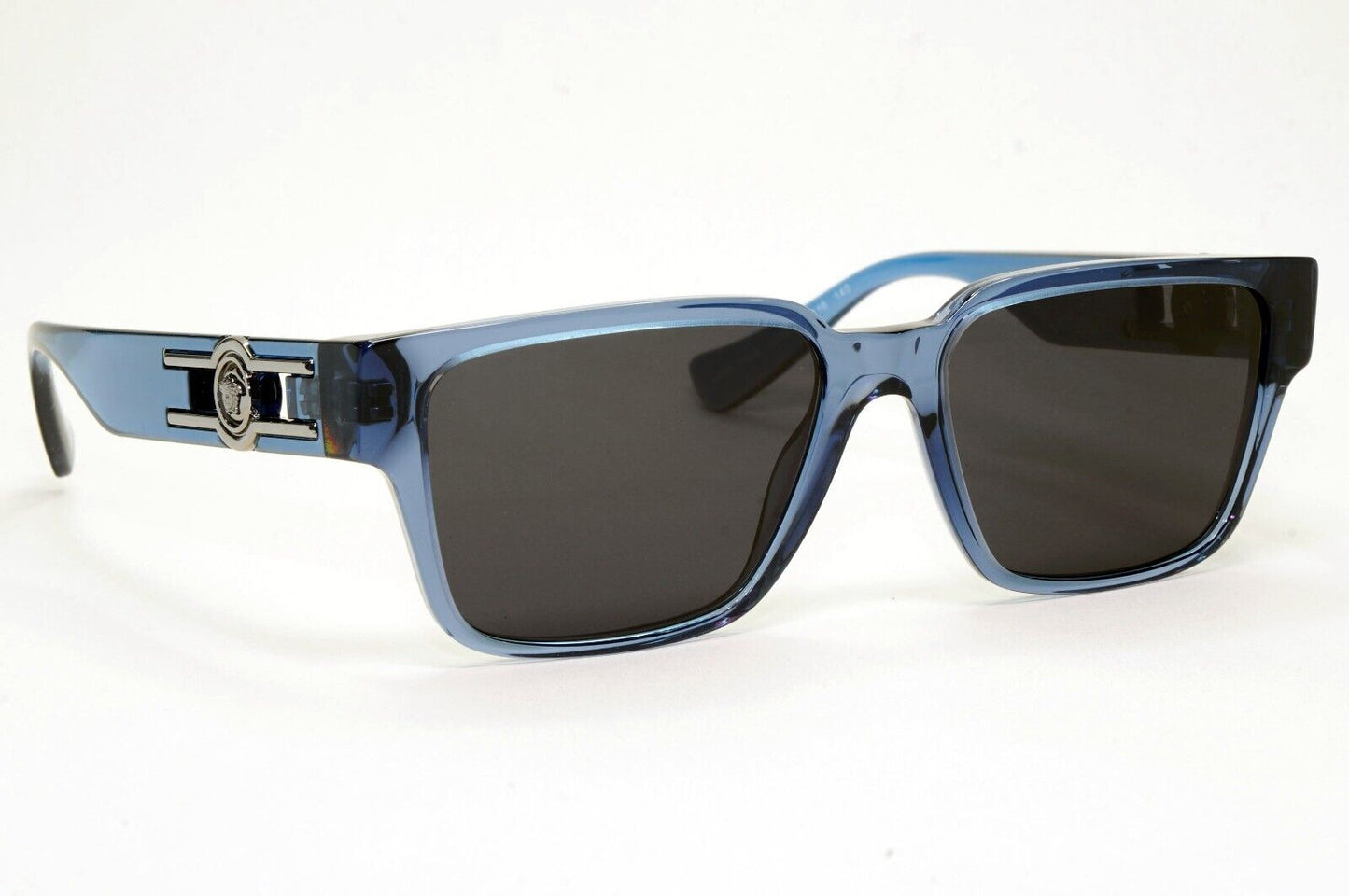 Versace Sunglasses Black Blue Transparent Square Medusa MOD VE 3346 5292 53mm
