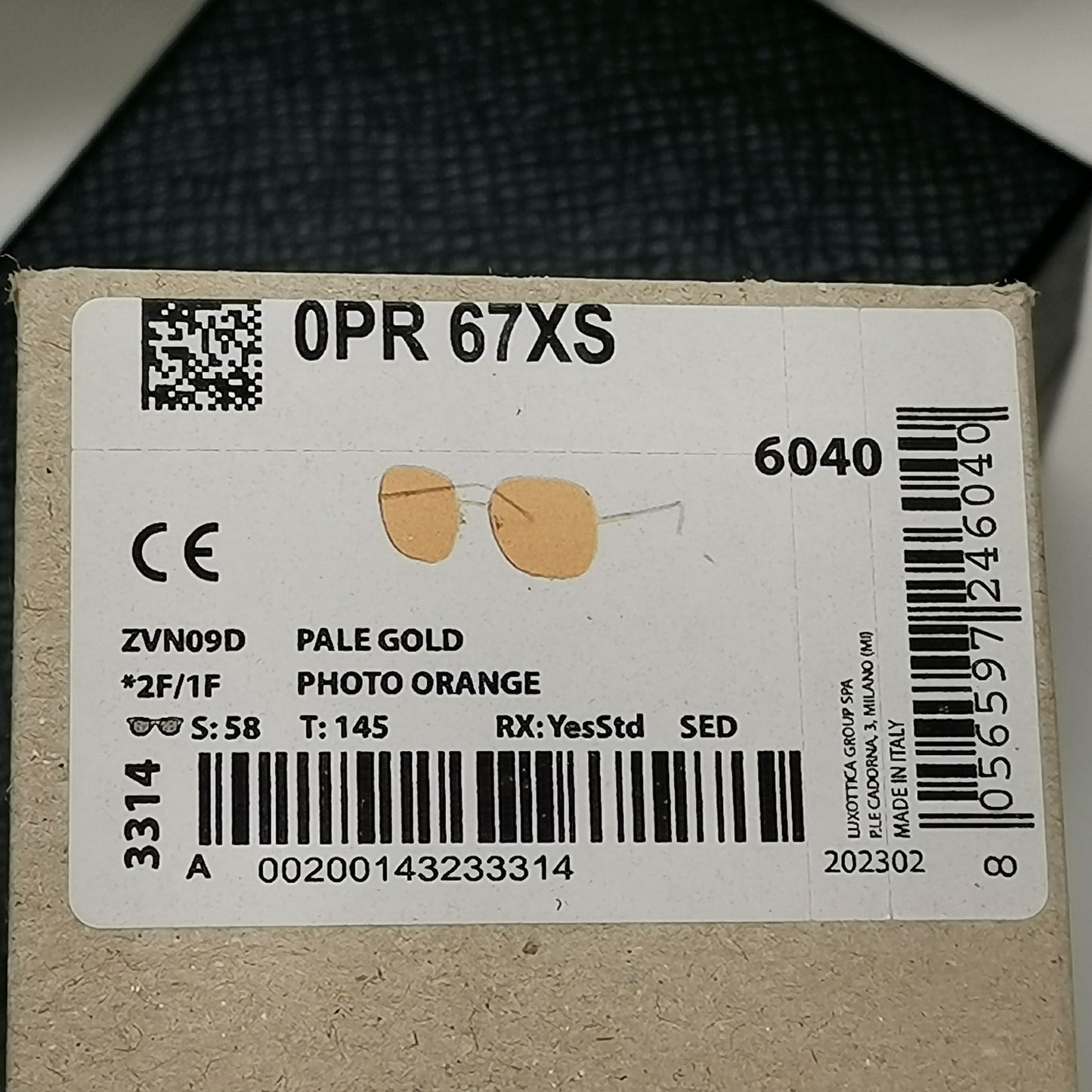 Prada Sunglasses Photochromic Gold Yellow Orange Metal PR67XS SPR 67X ZVN-09D