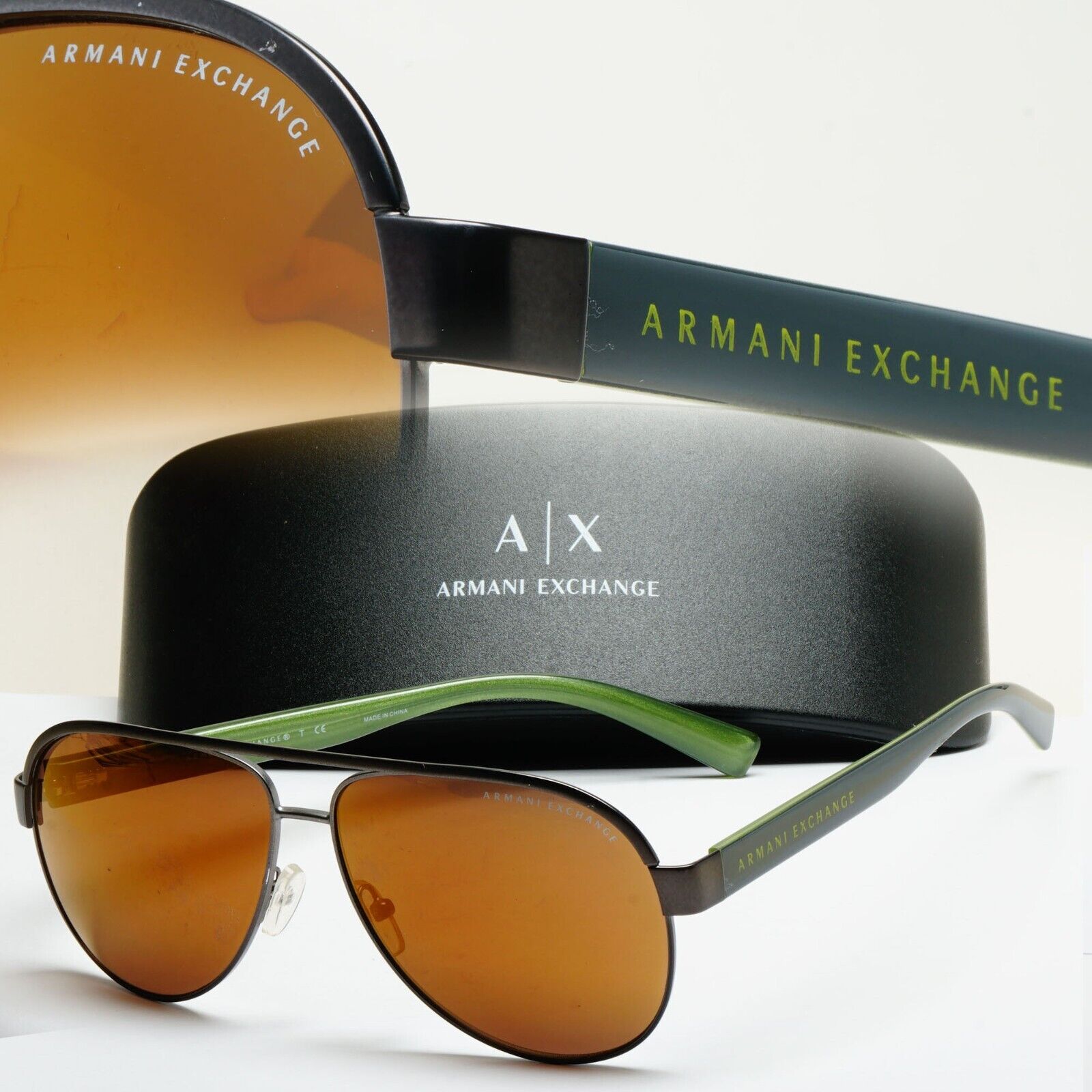 Armani Exchange Sunglasses 2015 Brown Gold Grey Pilot AX 2013 6072/73 221124