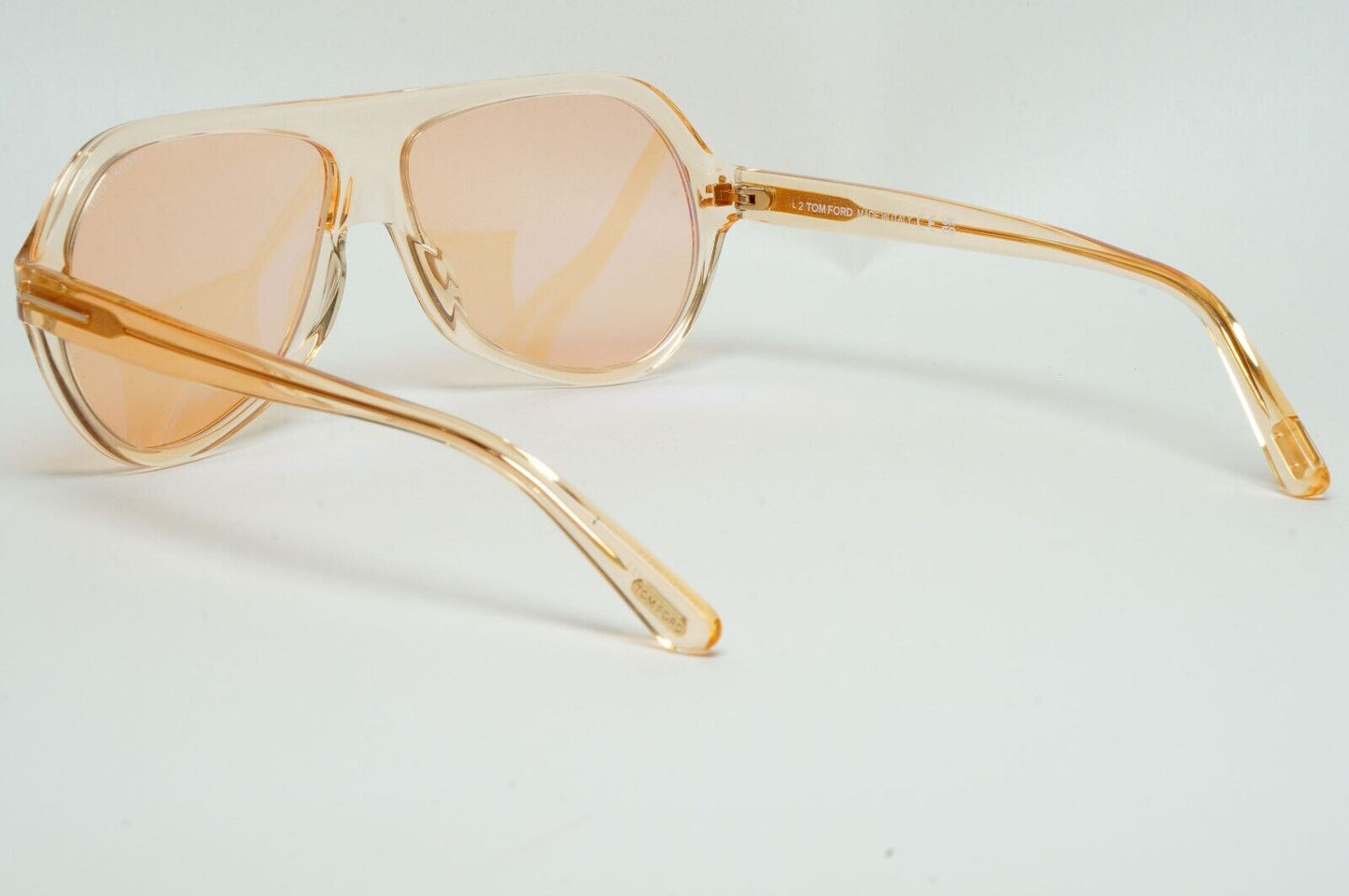 Tom Ford Sunglasses Thomas Transparent Brown Yellow Square FT0732 TF 732 45E