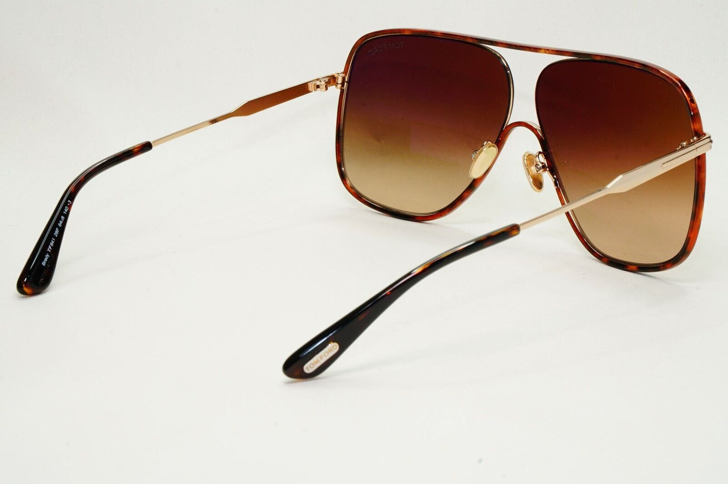 Tom Ford Sunglasses Brady Oversized Brown Gold Gradient Square FT0841 TF 841 28F