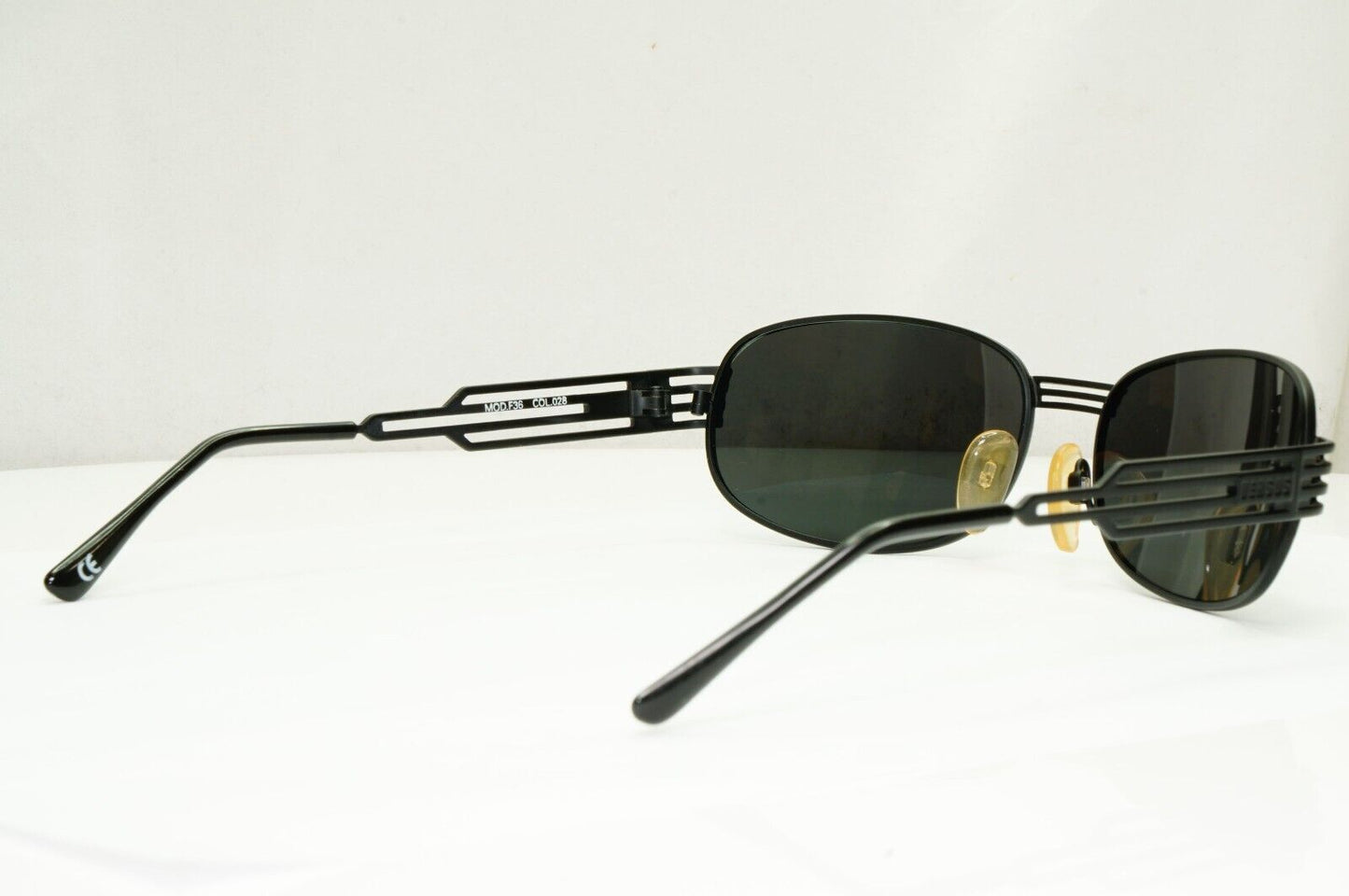 Versus 1996 by Gianni Versace Vintage Matte Black Sunglasses MOD F36 COL 028