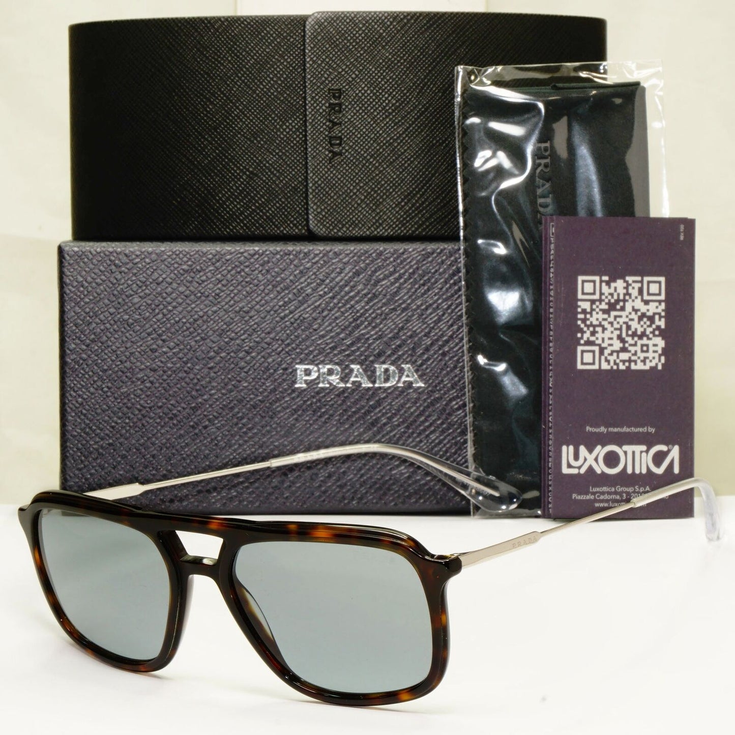 Prada Sunglasses Navigator Pilot Brown Havana Grey PR06VS SPR 06V 2AU-3C2