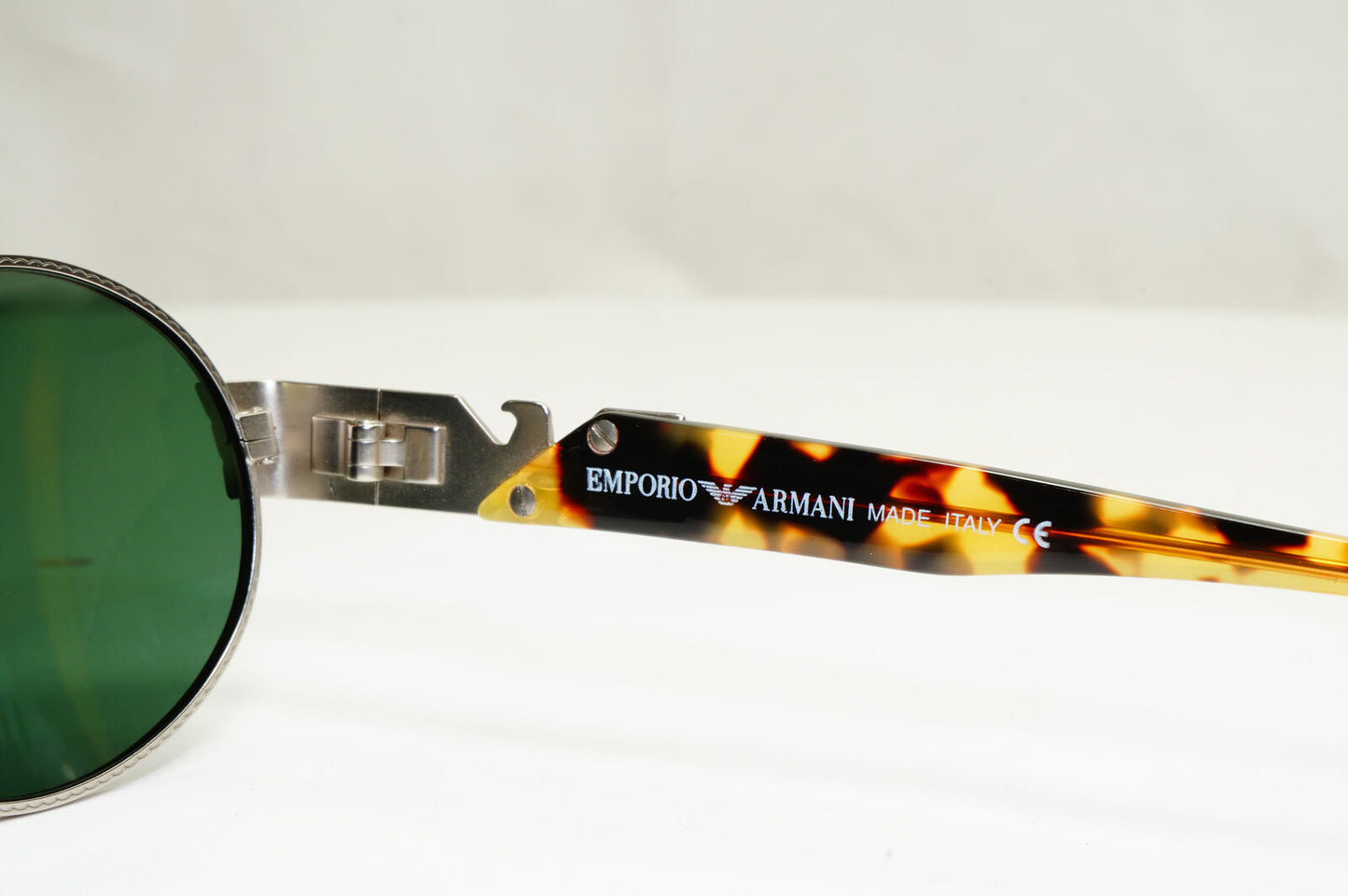 Emporio Armani Sunglasses 1997 Vintage Silver Brown Green Eagle 047-S 881