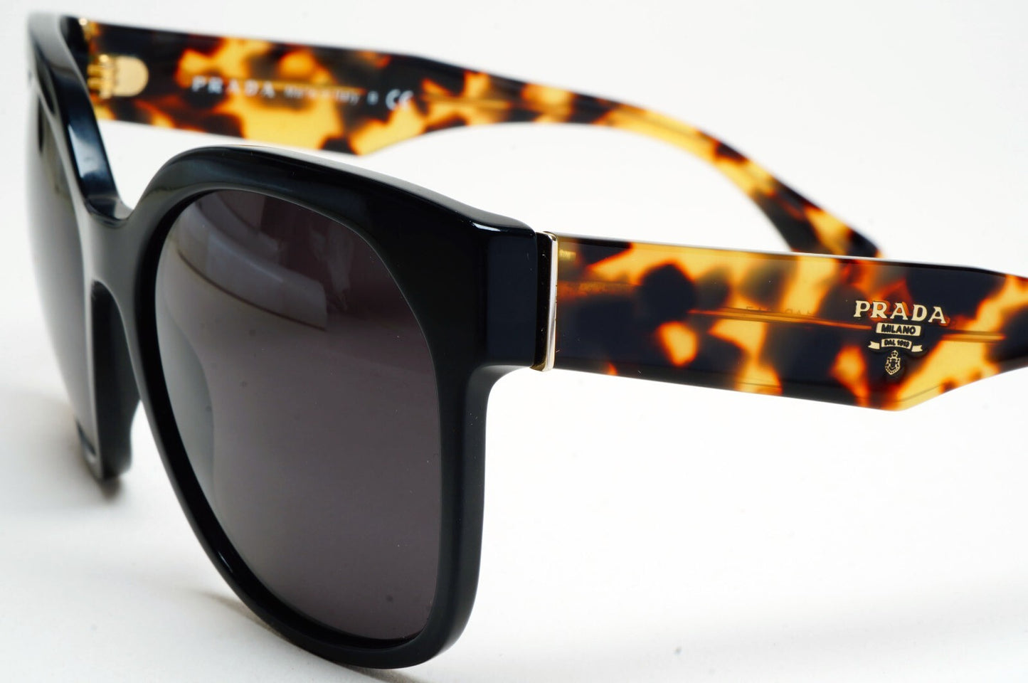 Prada Sunglasses 2014 Black Brown Tortoise Square PR10RS SPR 10R 1AB-0A7 130225