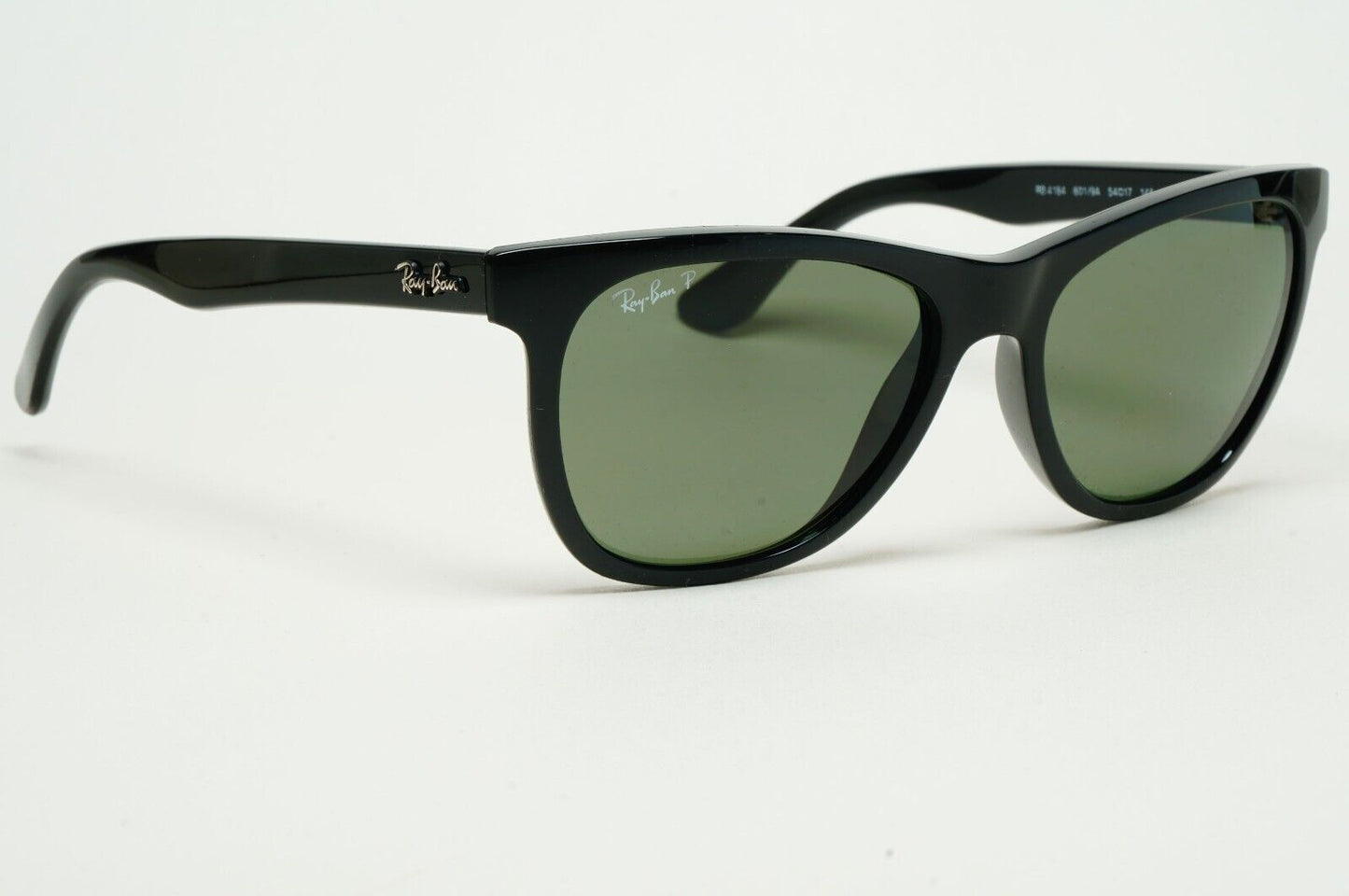 Ray-Ban Sunglasses Polarized Square Black Glossy Green G15 RB 4184 601/9A 54mm