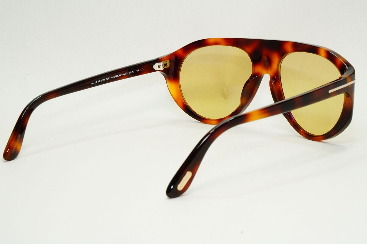 Tom Ford Sunglasses Rex-02 Photochromic Brown Yellow FT1001 TF 1001 53E 57mm