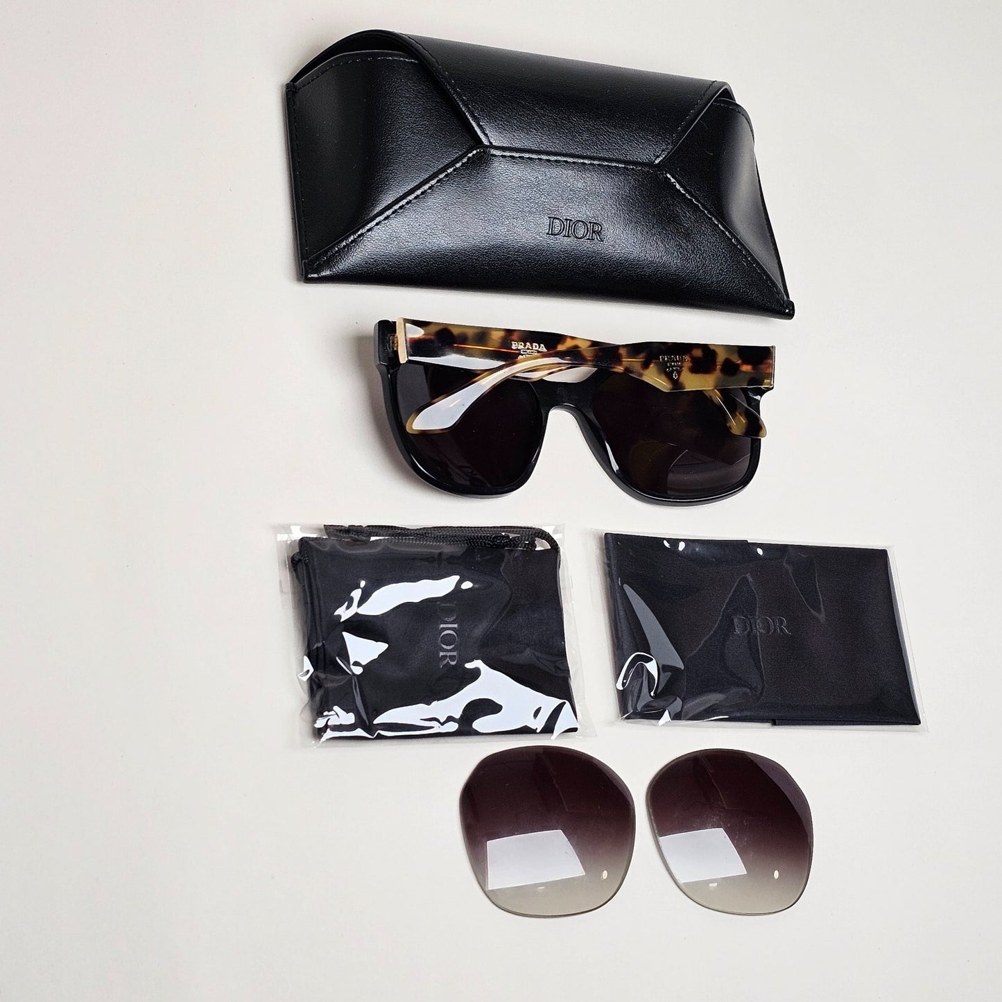Prada Sunglasses 2014 Black Brown Tortoise Square PR10RS SPR 10R 1AB-0A7 130225