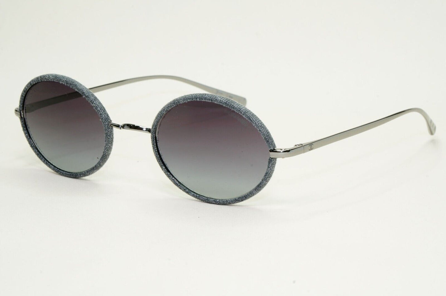 Chanel Sunglasses Denim Oval Grey Gunmetal Gradient 4248-J c.108/S6 50mm
