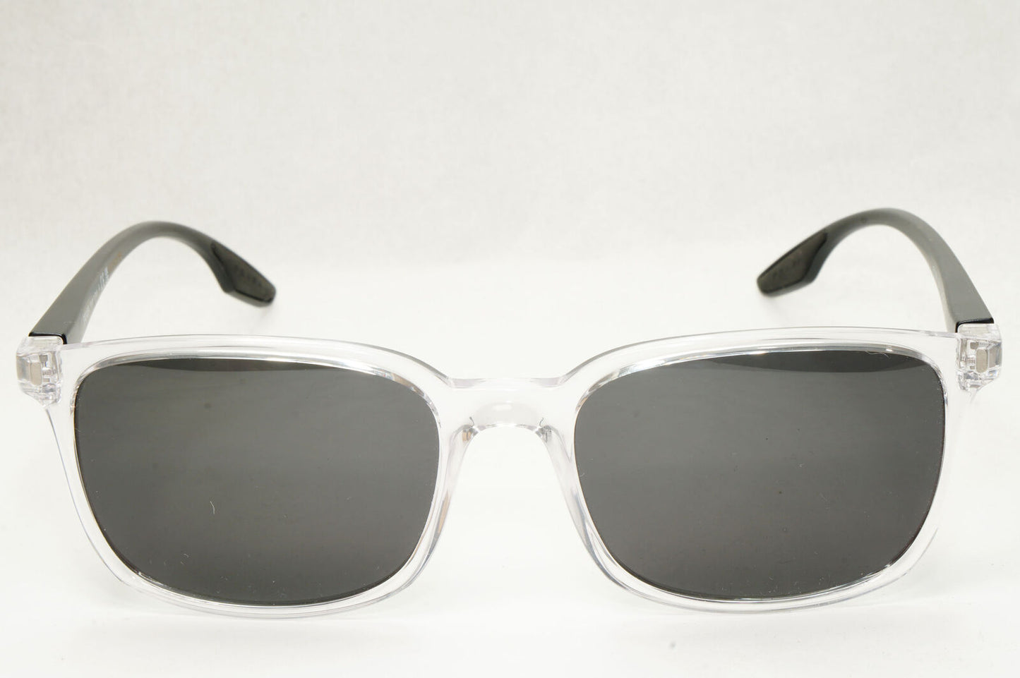 Prada Sunglasses Crystal Black Square Transparent PS05MV VPS 05M 2AZ-1O1 55mm