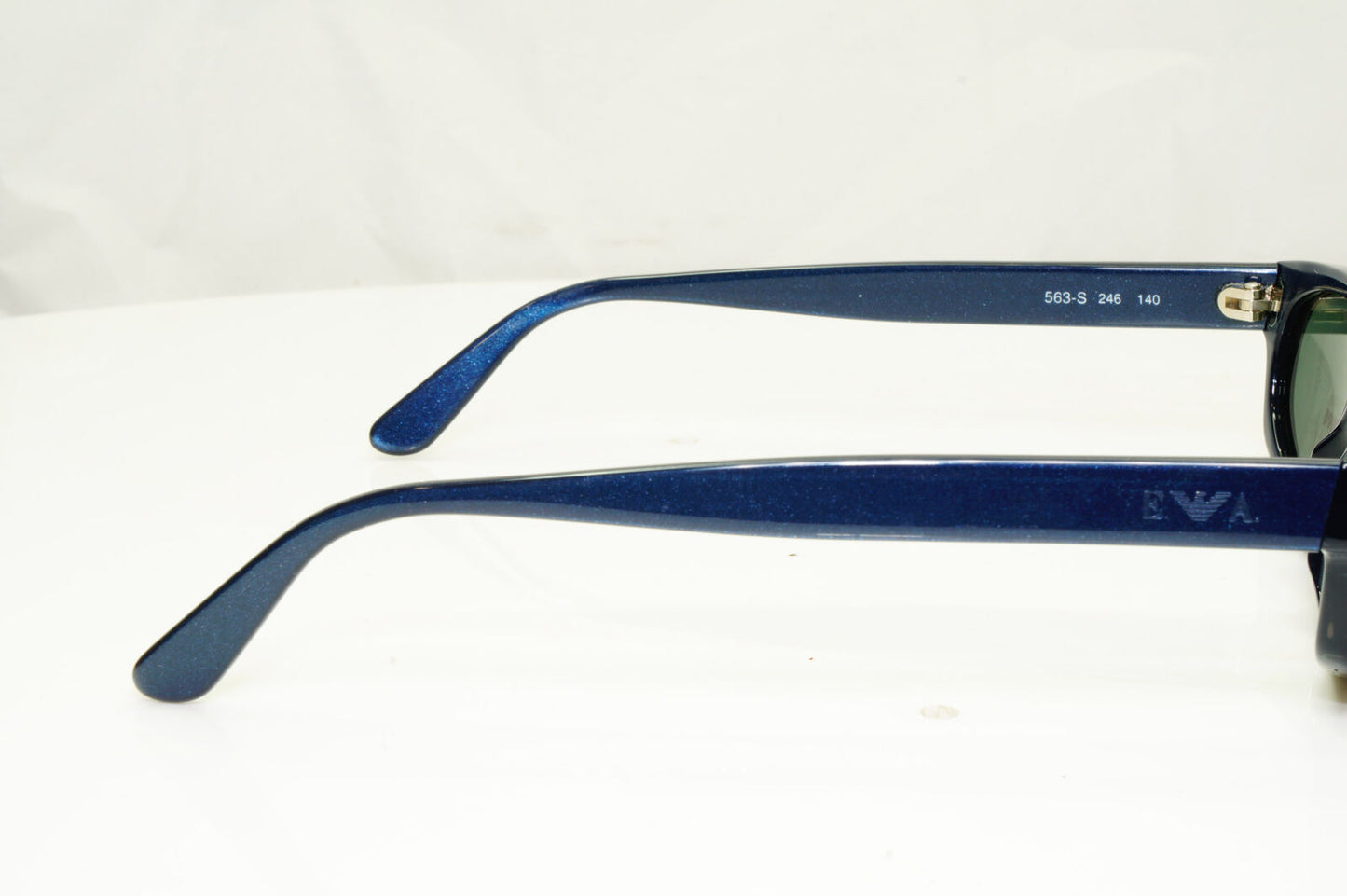 Emporio Armani 1999 Vintage Mens Womens Sunglasses Blue Rectangle 563 246 34387