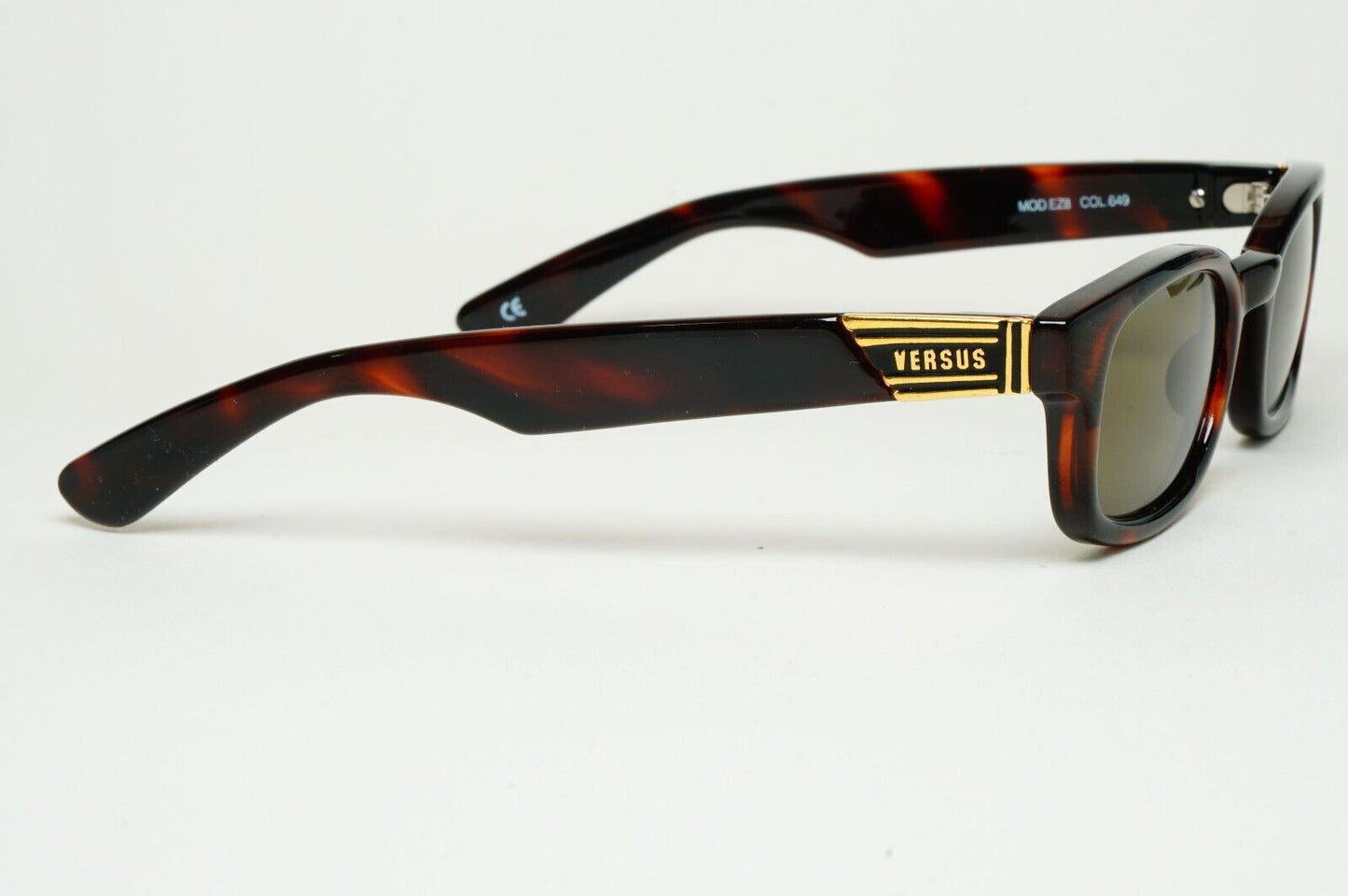 Versus Sunglasses 1996 by Gianni Versace Vintage Brown Gold MOD EZ8 COL 649