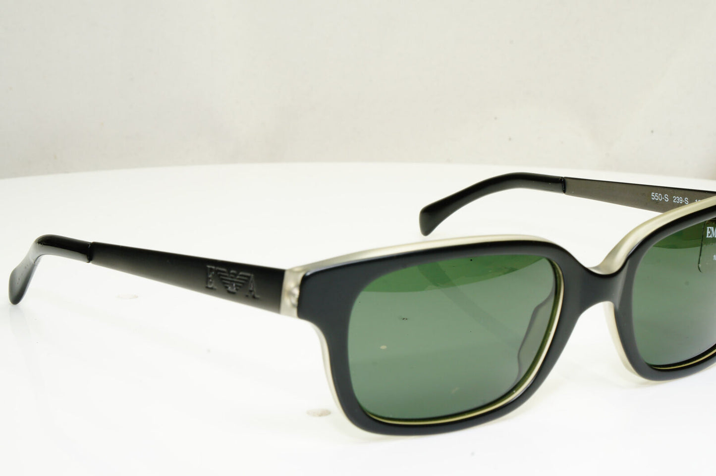 Emporio Armani 1999 Vintage Mens Womens Sunglasses Black Green 550 239 30698