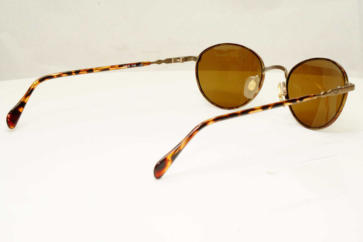 Emporio Armani 1997 Vintage Sunglasses Mens Womens Oval Brown Havana 069-S 1048