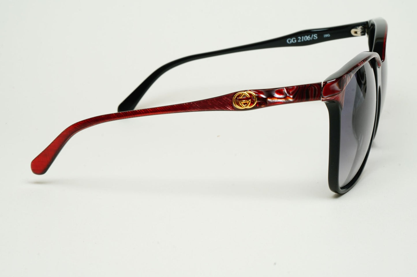 Gucci Sunglasses 1993 Dark Red Bordo Square Grey GG 2106/S 29G 62mm 200225