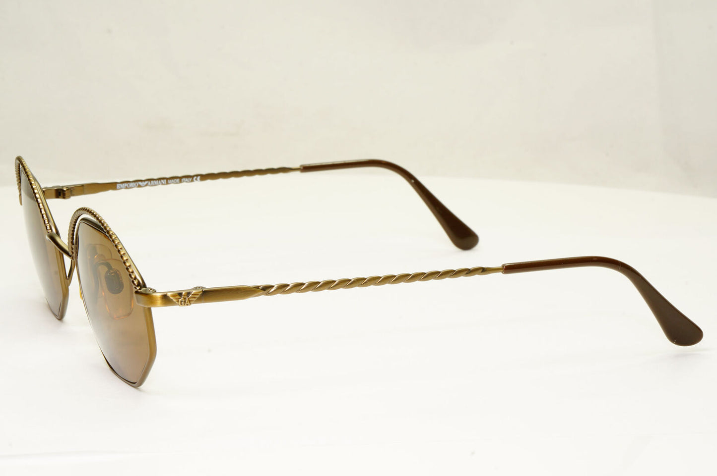 Emporio Armani 1997 Vintage Sunglasses Mens Womens Hexagon Bronze 032-S 906/29