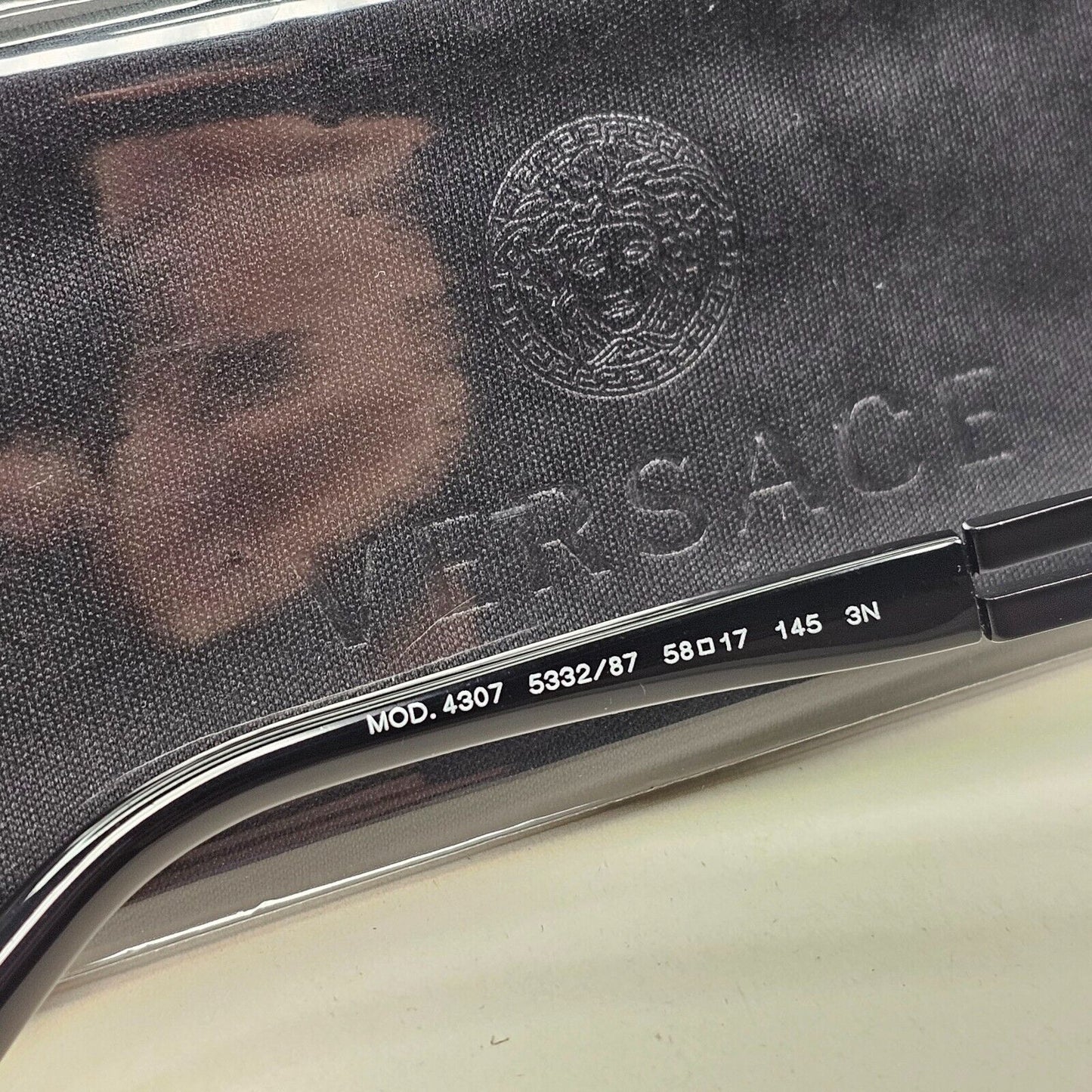 Versace Sunglasses Black Square Gold Medusa Dark Grey MOD VE 4307 5332/87 58mm