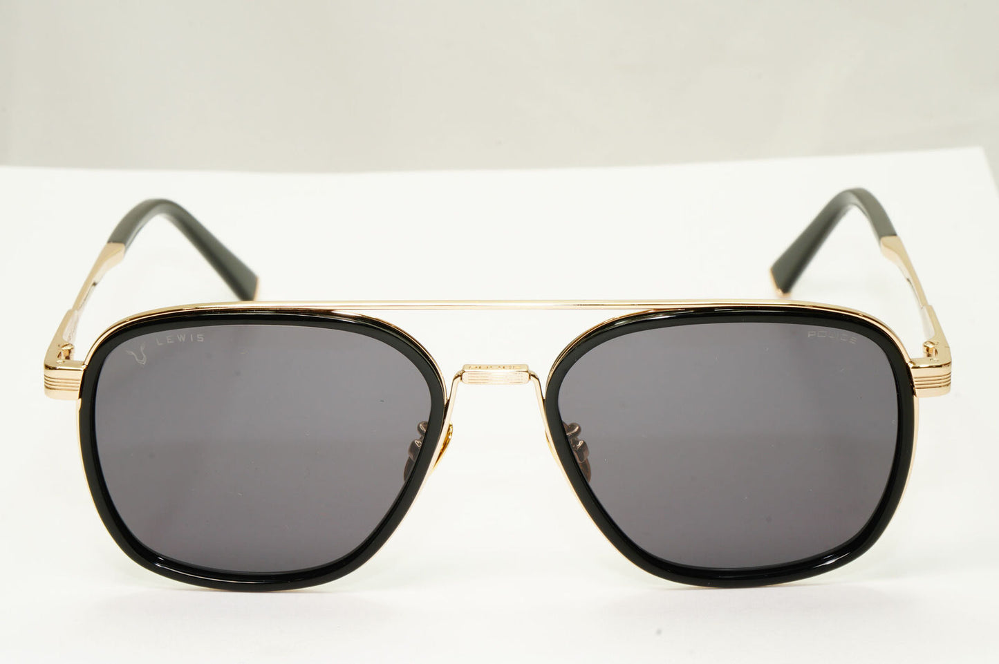 Police Lewis Hamilton F1 Sunglasses Black Gold Square Pilot SPL C49 COL 0BLK