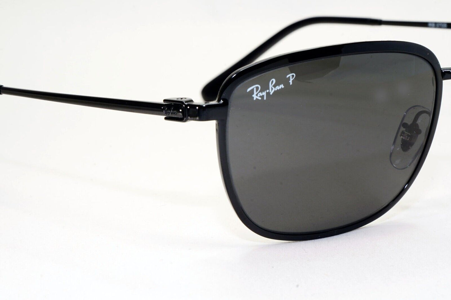 Ray-Ban Sunglasses Polarized Chromance Black Metal Wrap RB 3705 002/K8 57mm