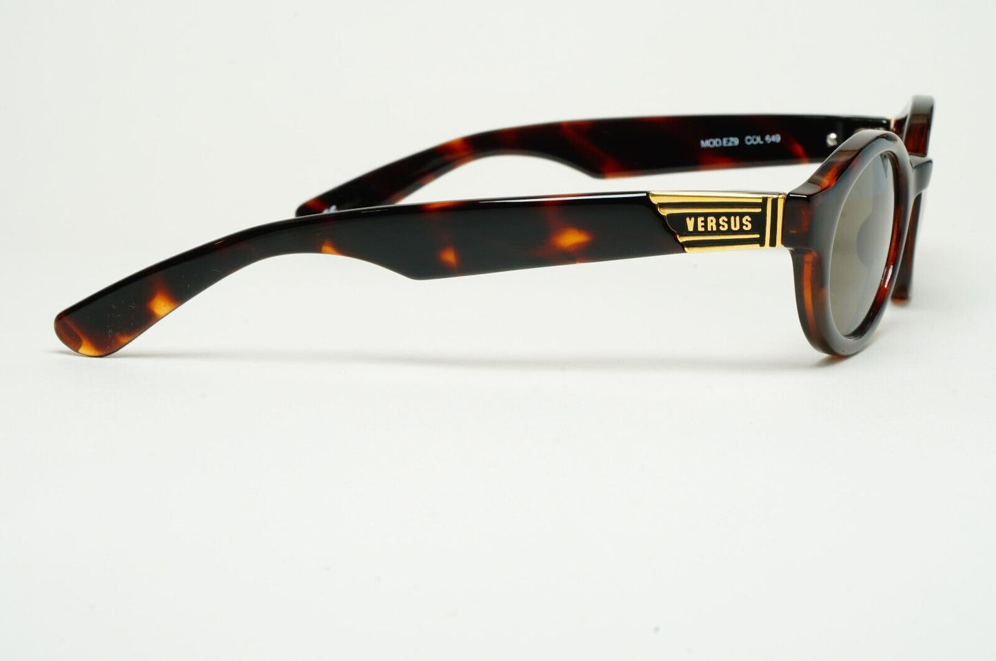 Versus Sunglasses 1996 by Gianni Versace Vintage Brown Gold MOD EZ9 COL 649