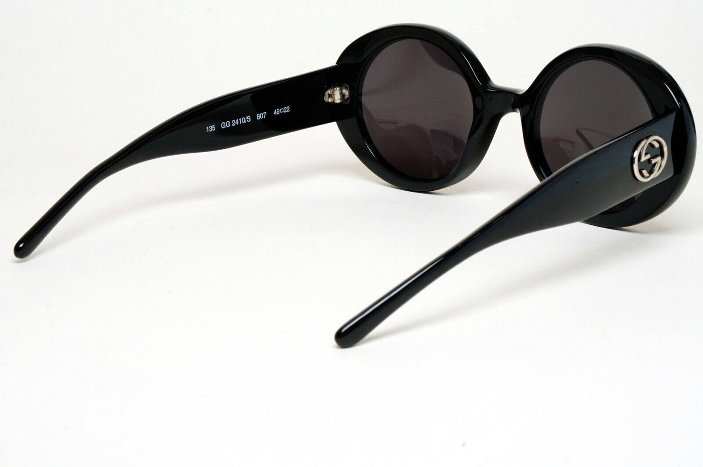 Gucci Sunglasses 1997 Vintage Black Oval Round Retro GG 2410/S 807 49mm 070125