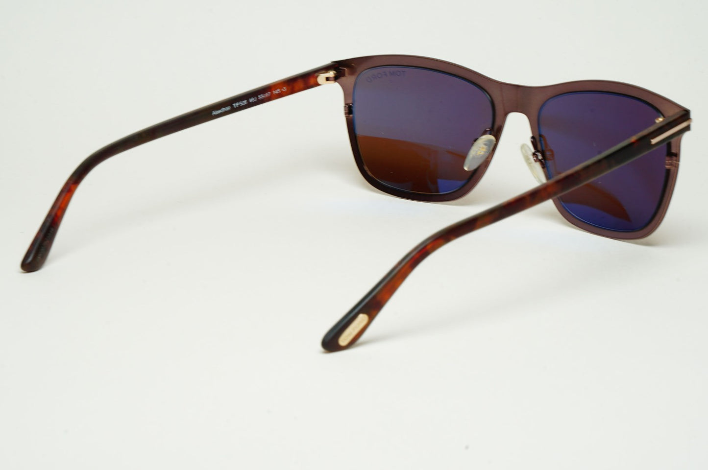 Tom Ford Sunglasses Alasdhair Brown Metal Rim FT0526 TF 526 48J 55mm
