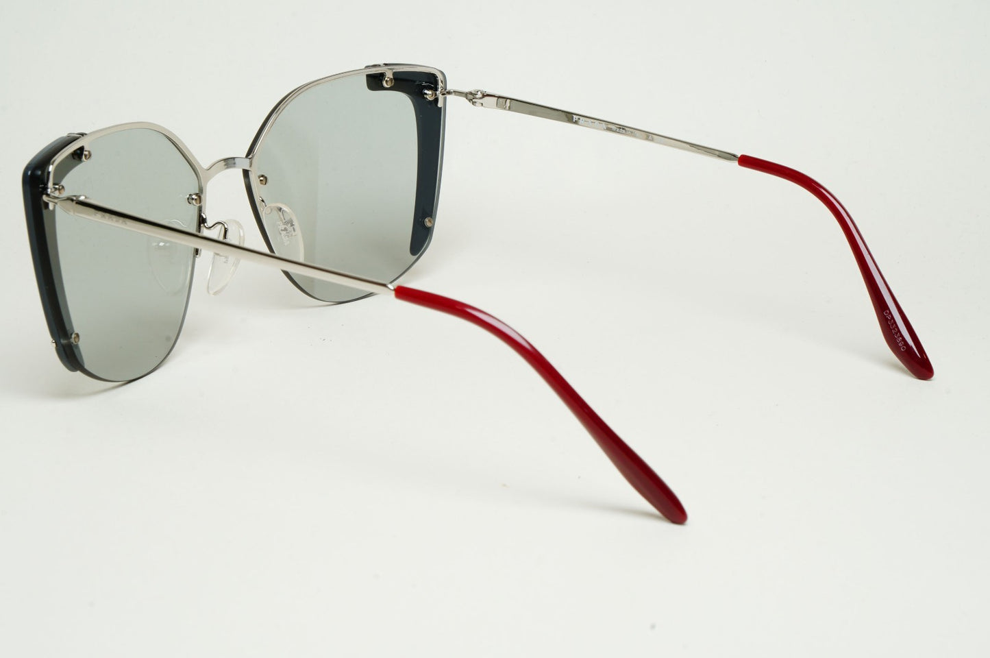 Prada Sunglasses Silver Grey Square Rimless PR59VS SPR 59V 429-5J0