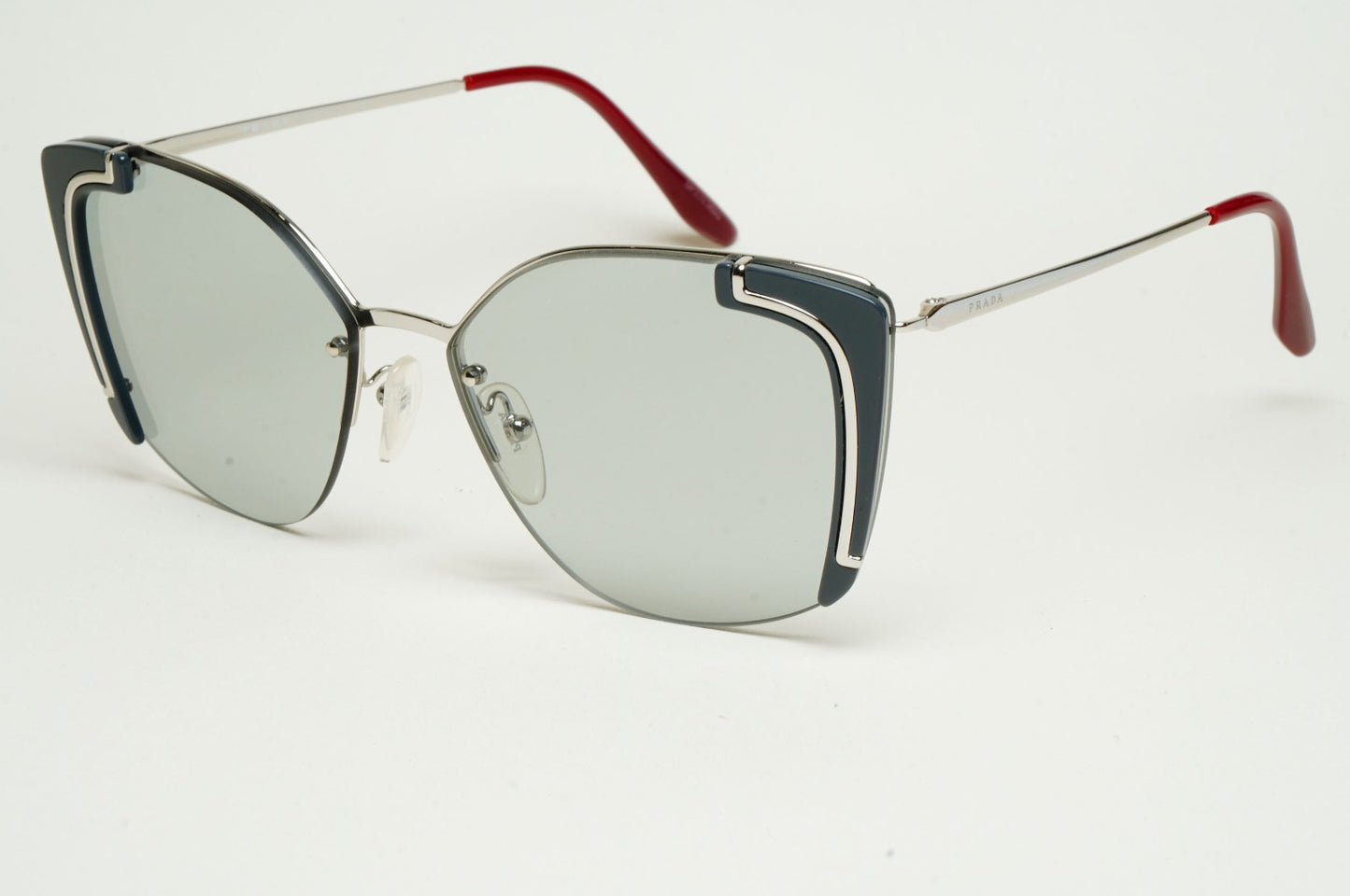 Prada Sunglasses Silver Grey Square Rimless PR59VS SPR 59V 429-5J0