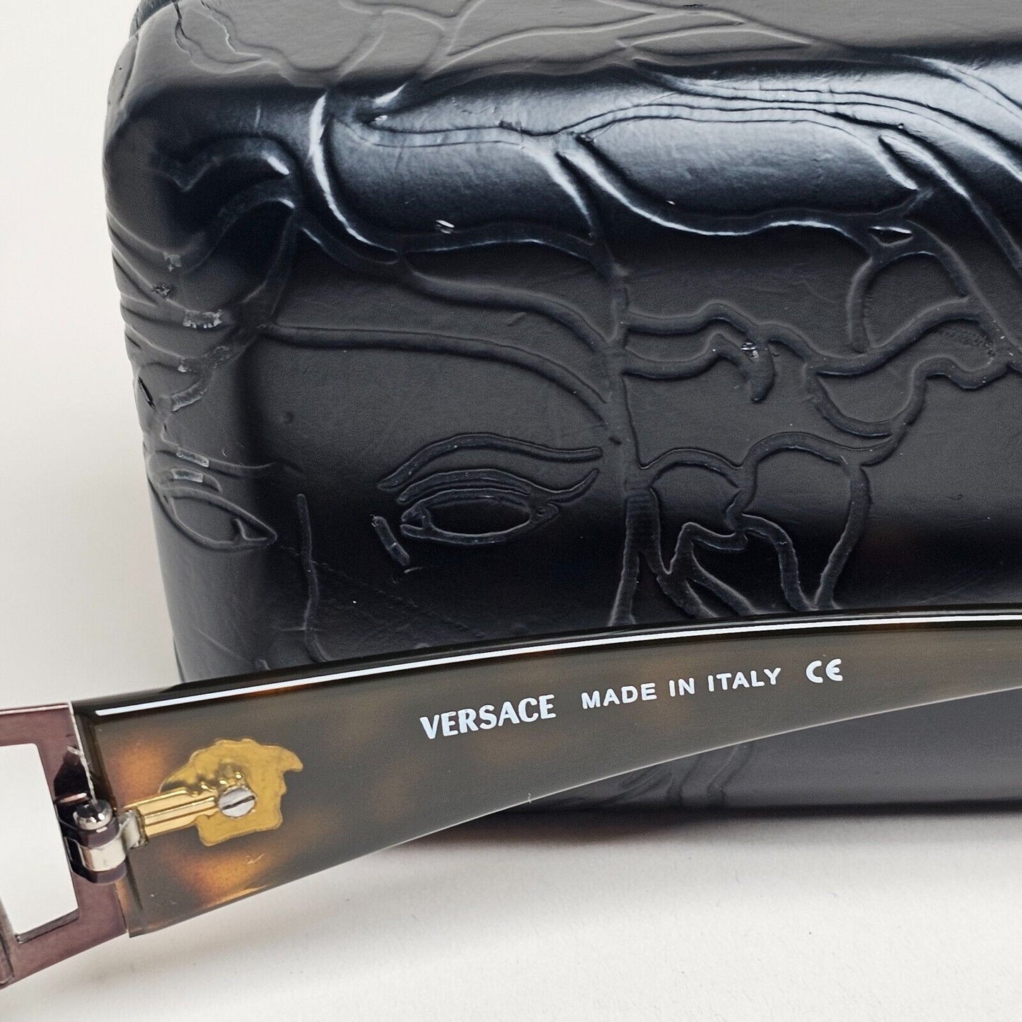 Versace Sunglasses 2004 Vintage Brown Mirror Rectangle MOD 2021 1006/6U 220125