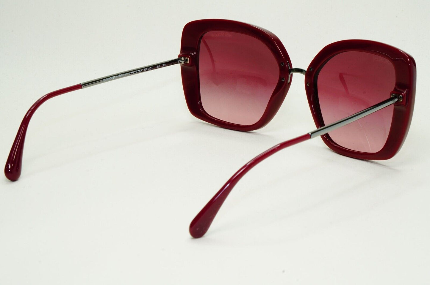 Chanel Sunglasses Red Burgundy Square Gradient Bordo 5401 c.1612/8H 54mm