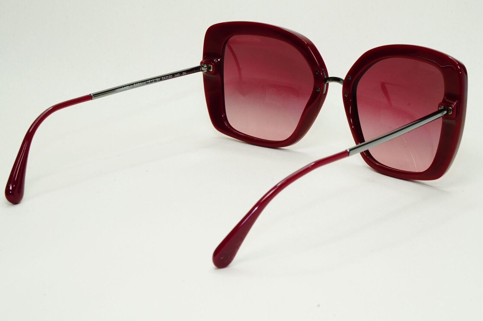 Chanel Sunglasses Red Burgundy Square Gradient Bordo 5401 c.1612/8H 54mm