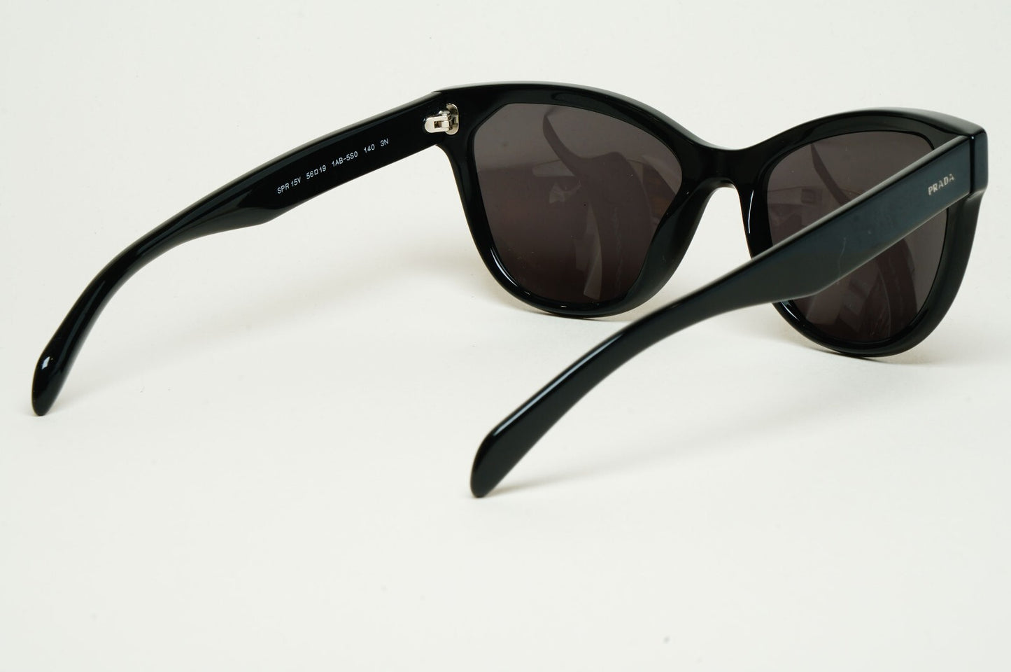 Prada Sunglasses 2015 Black Cat Eye Square PR15VS SPR 15V 1AB-5S0 56mm 100325