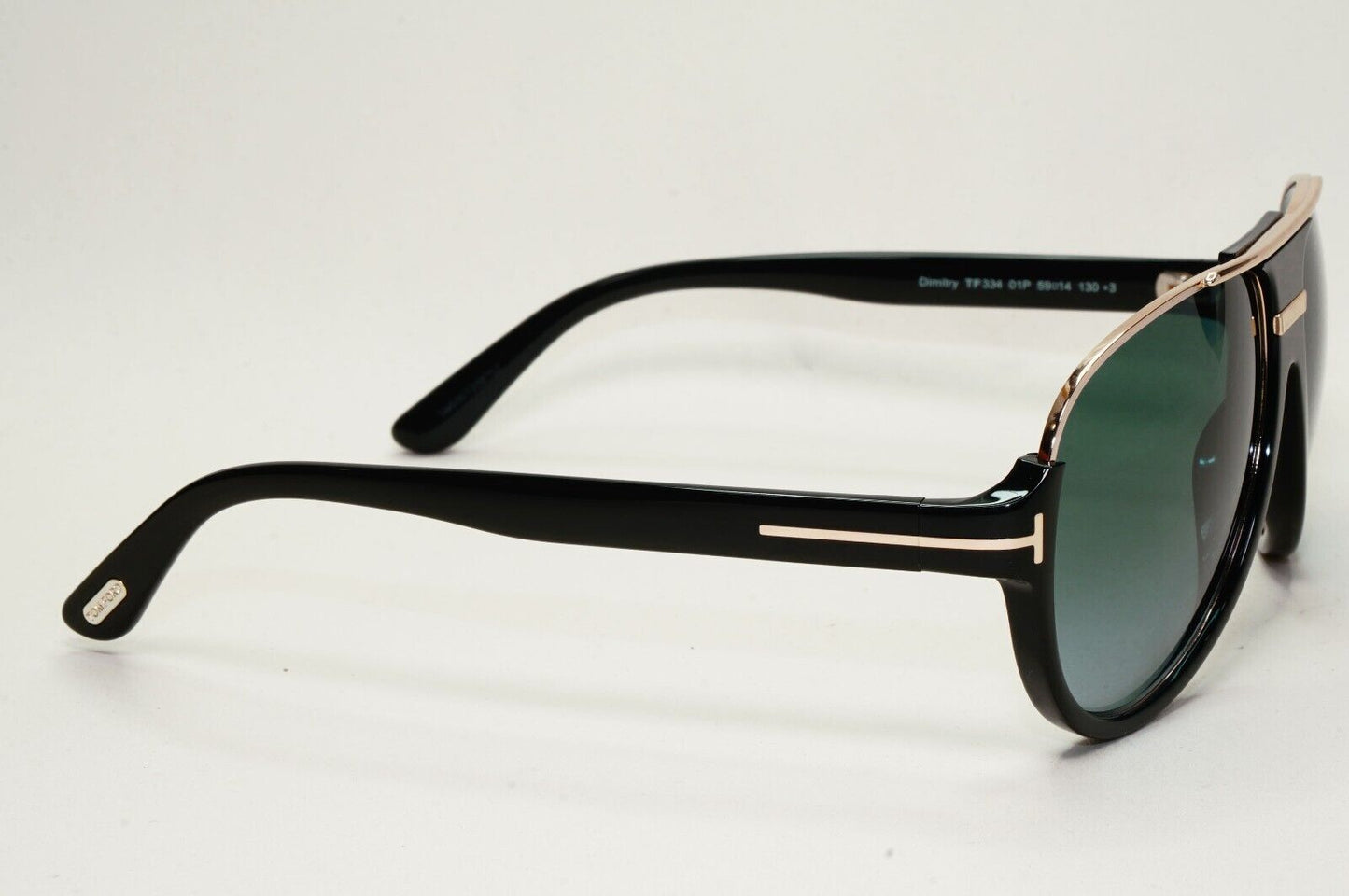 Tom Ford Sunglasses Dimitry Black Gold Green Pilot TF 334 FT0334 01P 59mm