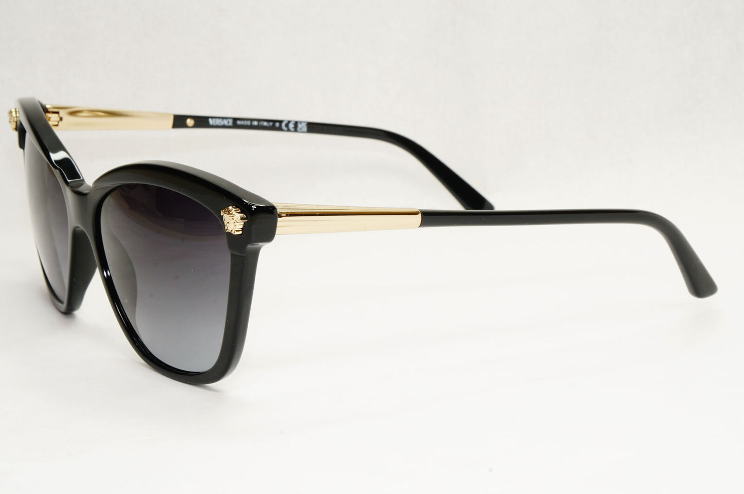 Versace Sunglasses Gold Black Gradient Smoke Medusa Square MOD VE 4313 GB1/8G