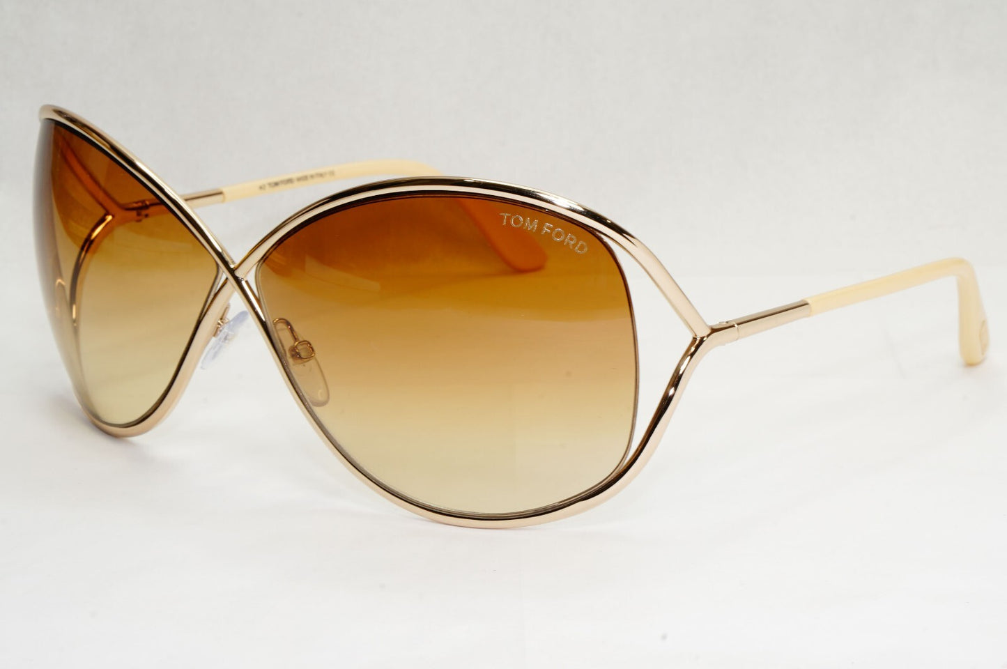 Tom Ford Sunglasses Miranda Gold Brown Gradient Metal FT0130 TF 130 28F