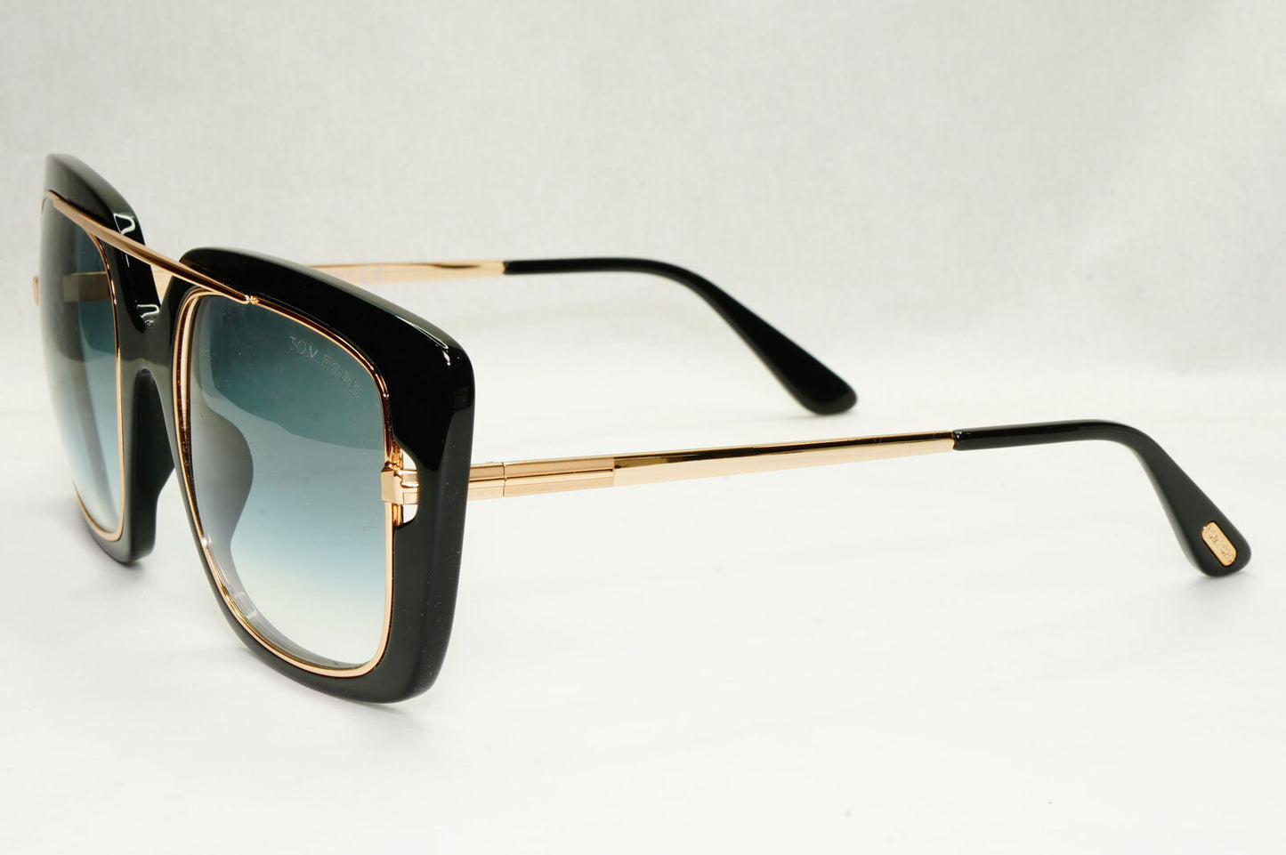 Tom Ford Sunglasses Marissa-02 Black Gold Blue Gradient Square FT0619 TF619 01B