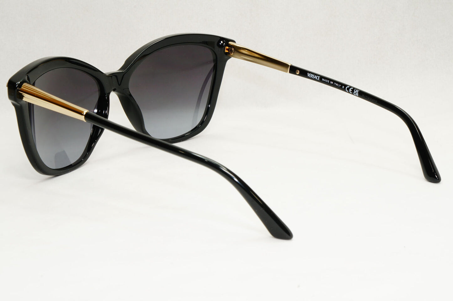 Versace Sunglasses Gold Black Gradient Smoke Medusa Square MOD VE 4313 GB1/8G