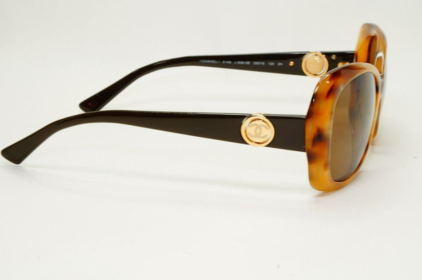 Chanel Sunglasses 2009 Square Brown Gold Tortoise 5148 c.938/3B 56mm 031124