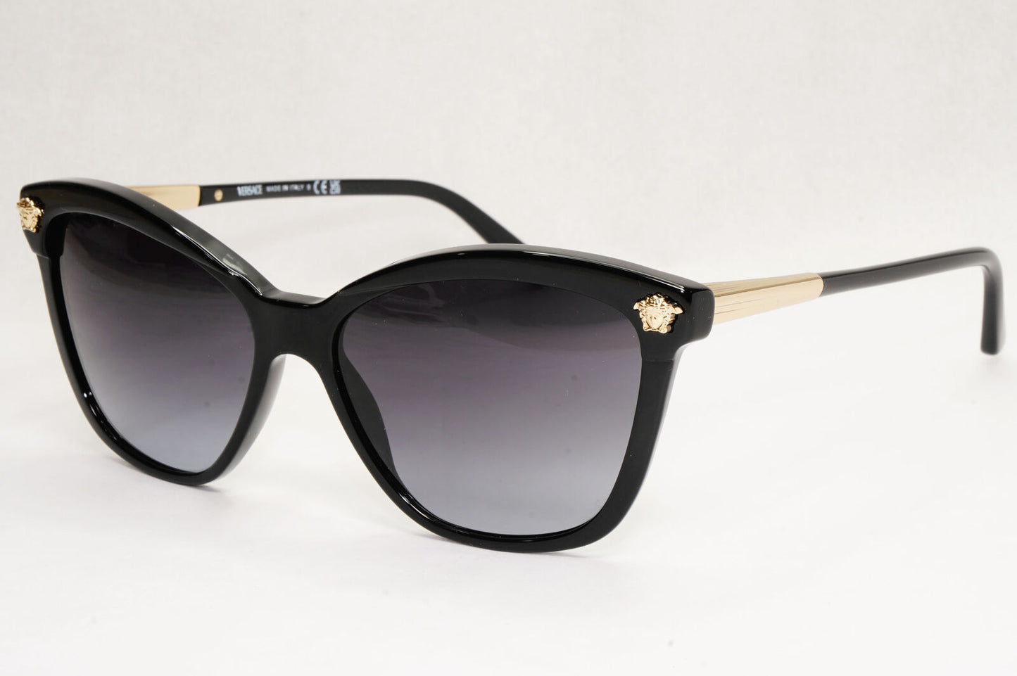 Versace Sunglasses Gold Black Gradient Smoke Medusa Square MOD VE 4313 GB1/8G