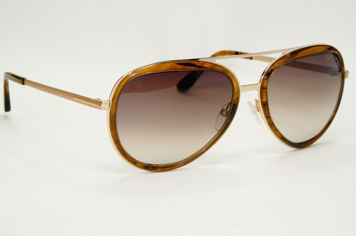 Tom Ford Sunglasses Andy Gold Brown Gradient Pilot FT0468 TF 468 41K 58mm
