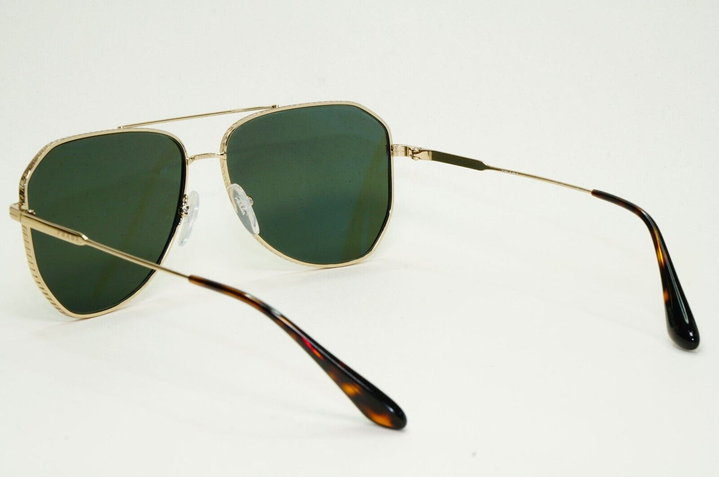 Prada Sunglasses Polarised Glass Gold Green Pilot PR63XS SPR 63X ZVN-03R 58mm