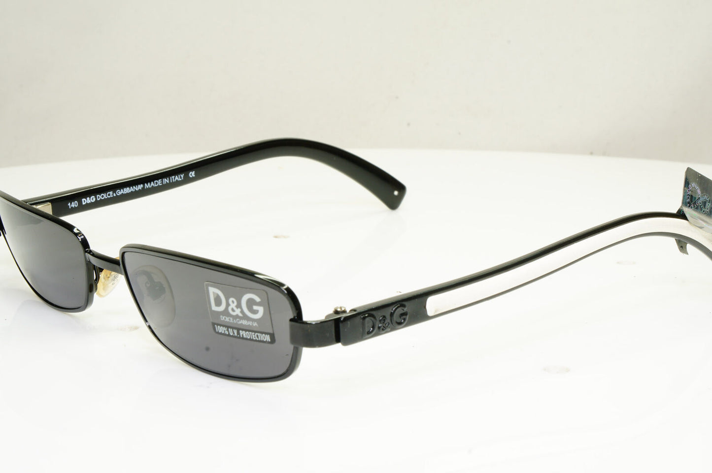 Authentic DOLCE & GABBANA Mens Vintage Sunglasses White D&G 2068 715 30780