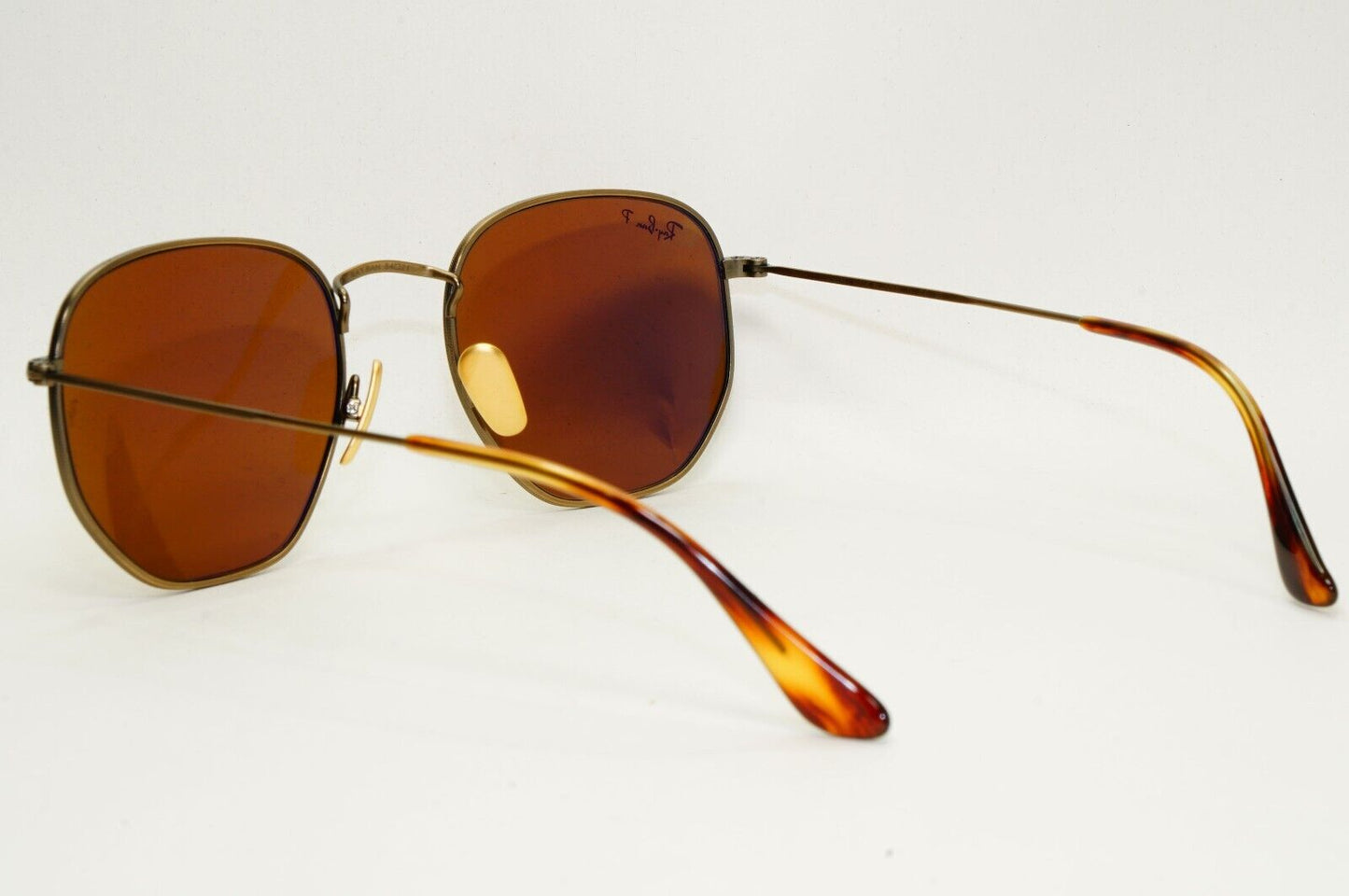 Ray-Ban Sunglasses Hexagonal Titanium Polarised Brown RB 8148 9207/57 54mm