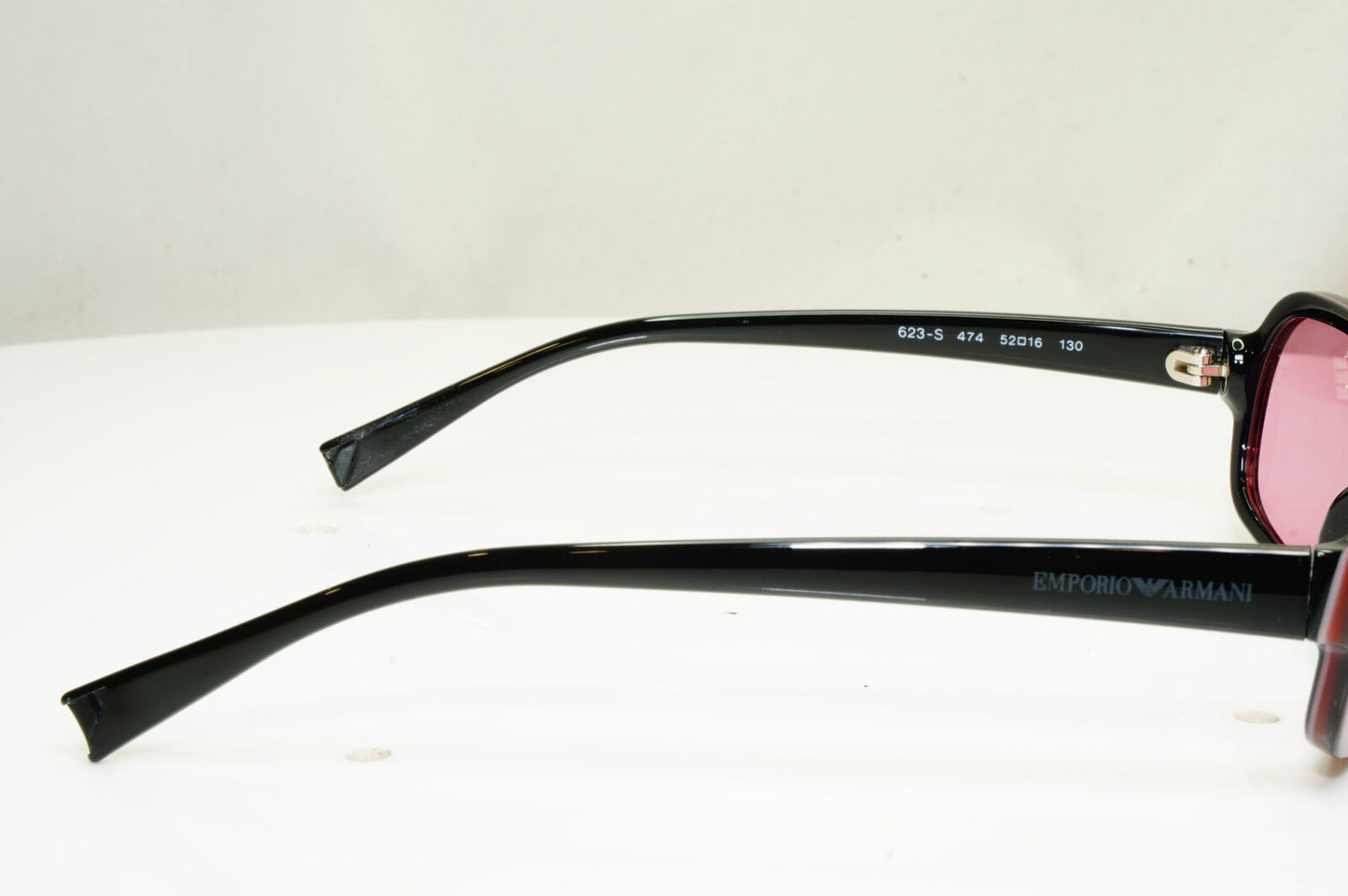 Emporio Armani 1999 Vintage Mens Womens Sunglasses Black Burgundy 623 474 30699