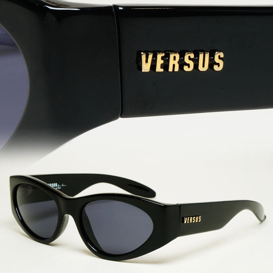 Versus Sunglasses 1996 by Gianni Versace Vintage Black Grey MOD E01 COL 852
