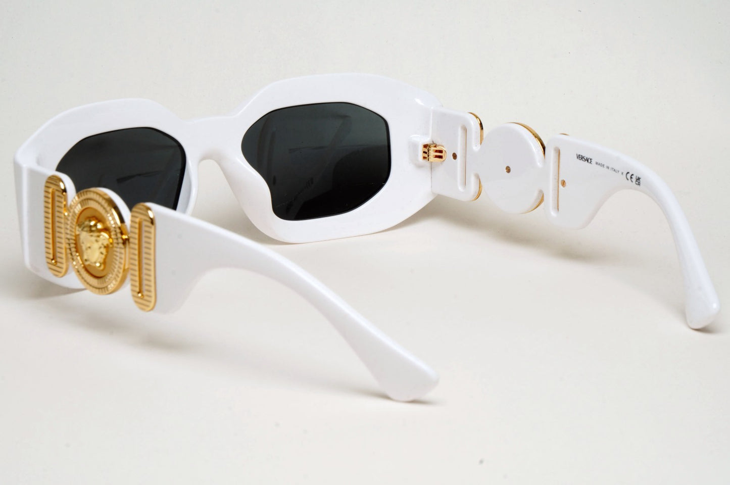 Versace Sunglasses Gold Medusa White Biggie Oversized Square MOD 4425U 314/87
