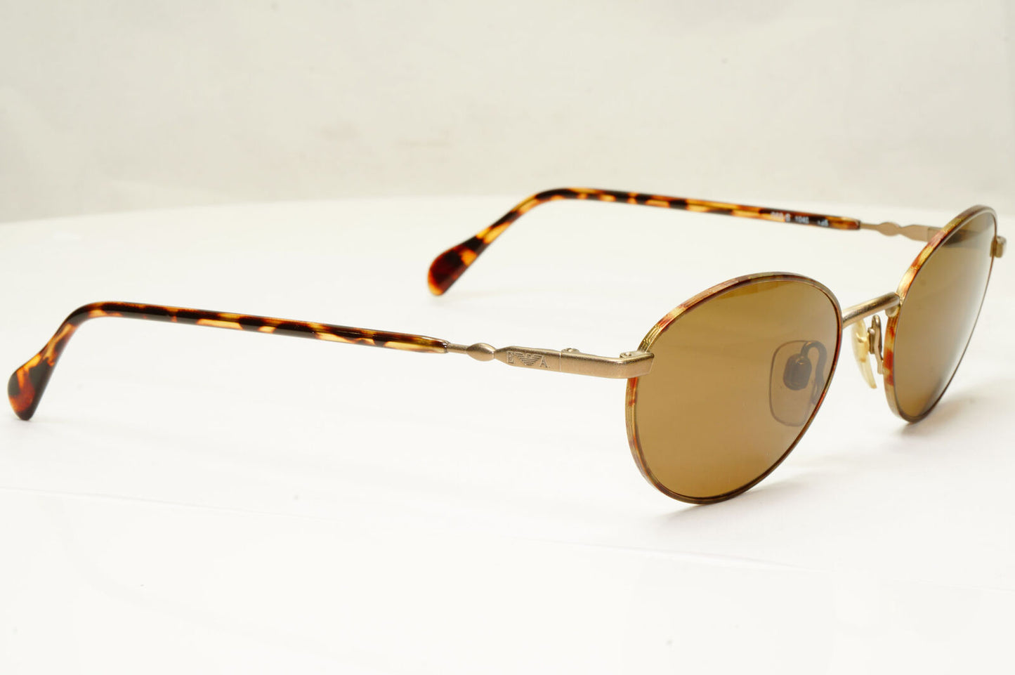 Emporio Armani 1997 Vintage Sunglasses Mens Womens Oval Brown Havana 069-S 1048