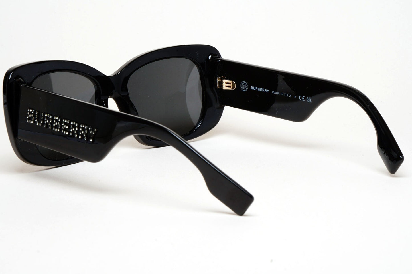Burberry Sunglasses Black Square Diamante Letters BE 4410 3001/87 52mm
