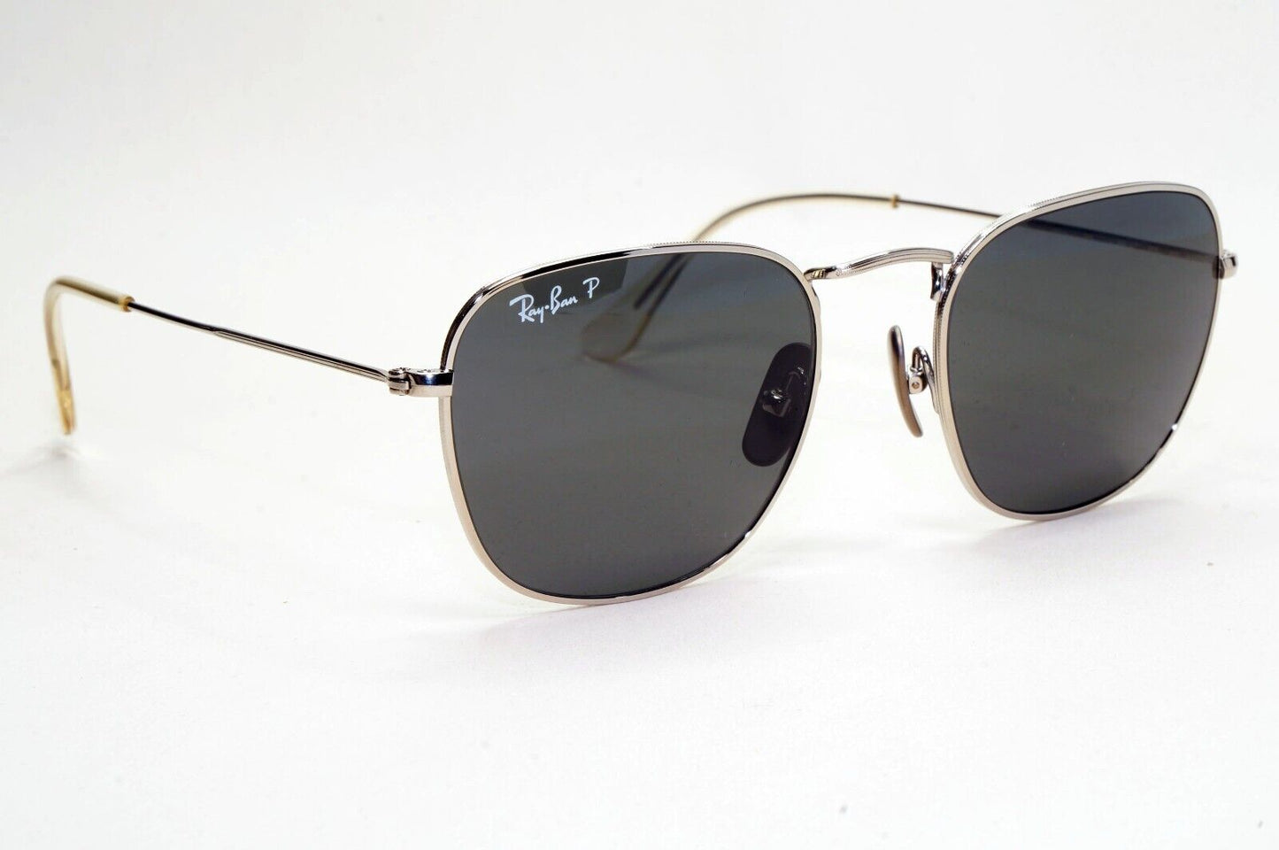 Ray-Ban Sunglasses Frank Titanium Polarized Silver Black RB 8157 9209/48 51mm