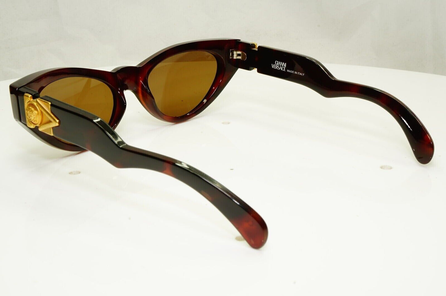 Gianni Versace Sunglasses 1996 Vintage Brown Gold Medusa MOD 476/A COL 900